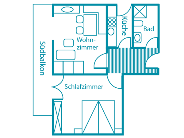 Grundriss Ferienwohnung 1