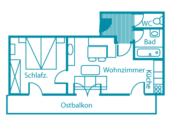 Grundriss Ferienwohnung 2