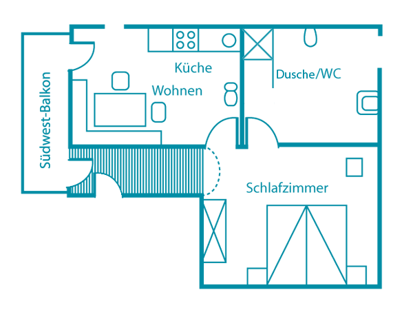 Grundriss Ferienwohnung 3